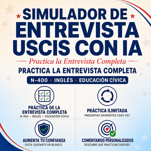 Full  USCIS Interview Practice — AI Officer, Unlimited Sessions 1 year access