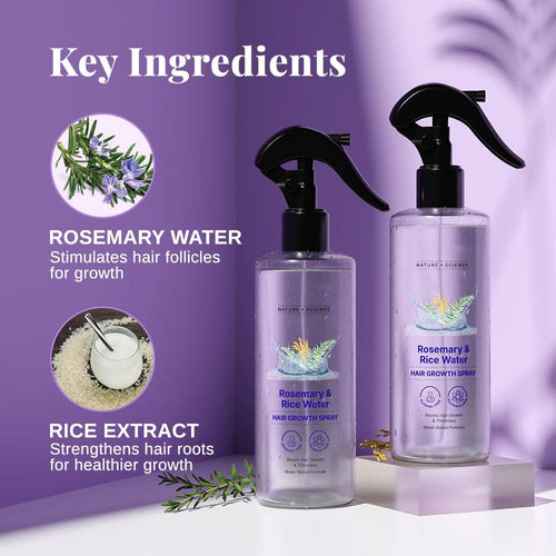 Rosemary & Rice Water Hair Growth Spray.