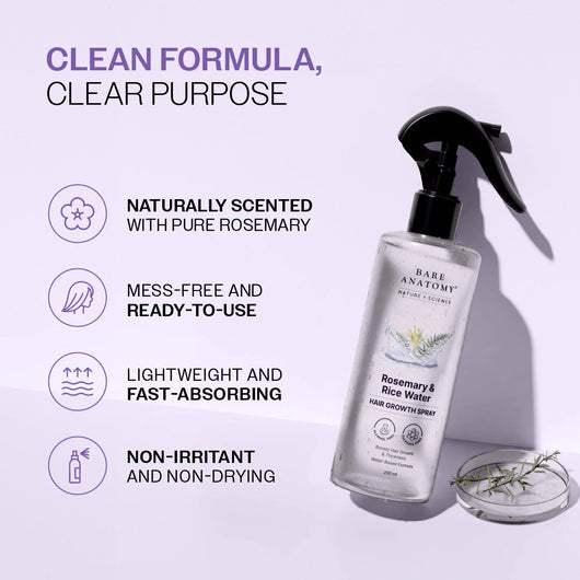 Rosemary & Rice Water Hair Growth Spray.