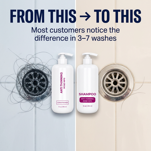 From this to this - less hair in the drain